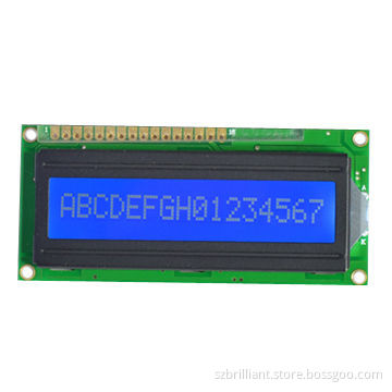 16x1 LCD display module with LED back-light, STN mark, blue & white colorsNew